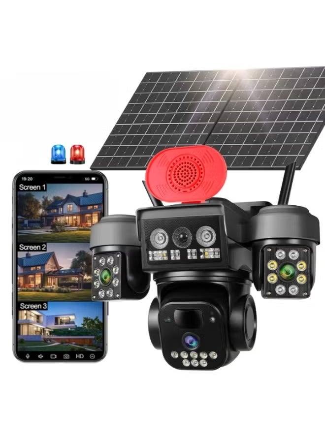 HONTON HD Intelligent Solar PTZ Security Camera with Real-Time Alerts, Solar-Powered Outdoor Surveillance, Motion Detection, Remote Mobile Viewing, Pan-Tilt-Zoom Control | DX800 - Image 3
